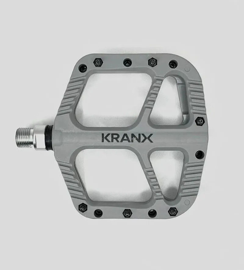 Kranx Trail Bright Nylon Platform Pedals Grey-2